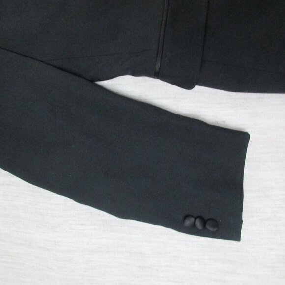 Pronto‎ Uomo Blazer Jacket Mens Black Jetted Pockets Single Breasted Notch Lapel - Picture 3 of 12